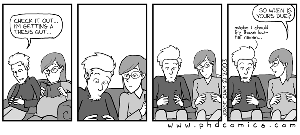 Evolution of the thesis phd comics