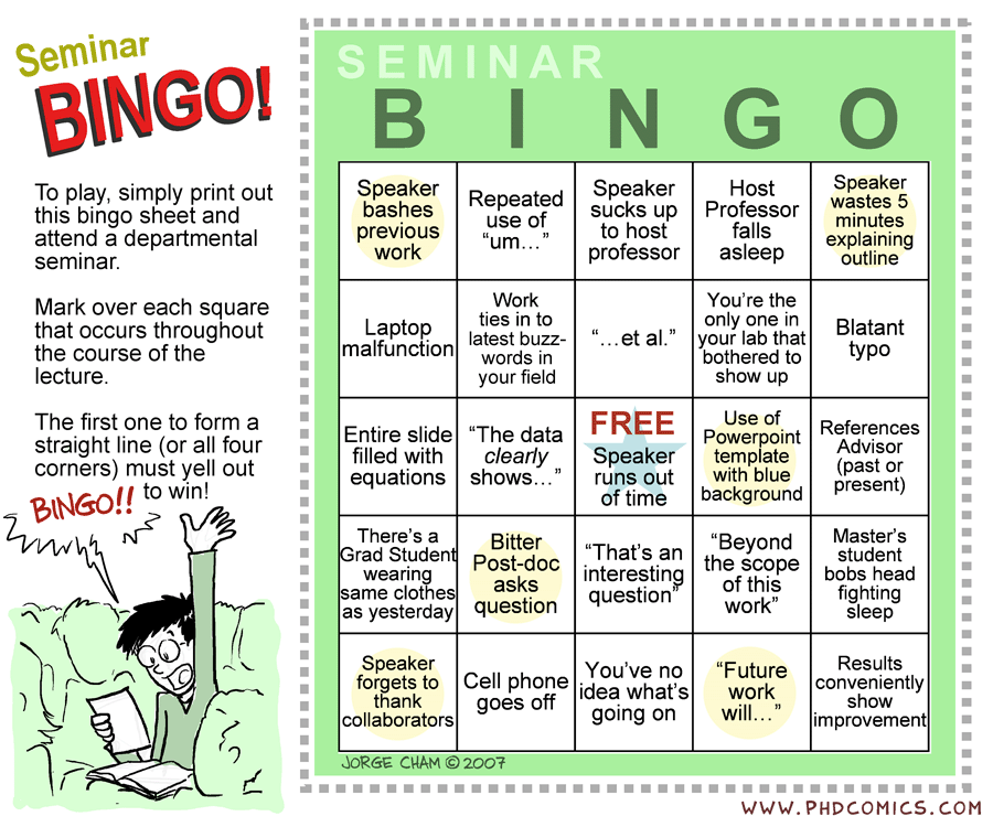Seminar Bingo (comic strip)
