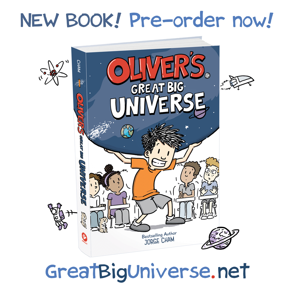 08/31/23 PHD comic: 'New Book! Oliver's Great Big Universe!'